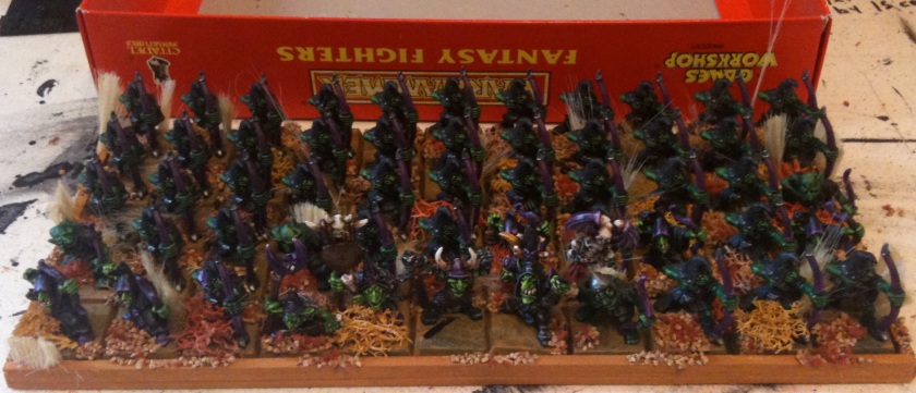 Unit with static grass applied to bases