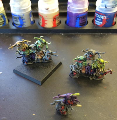 Nurgling stand in three pieces